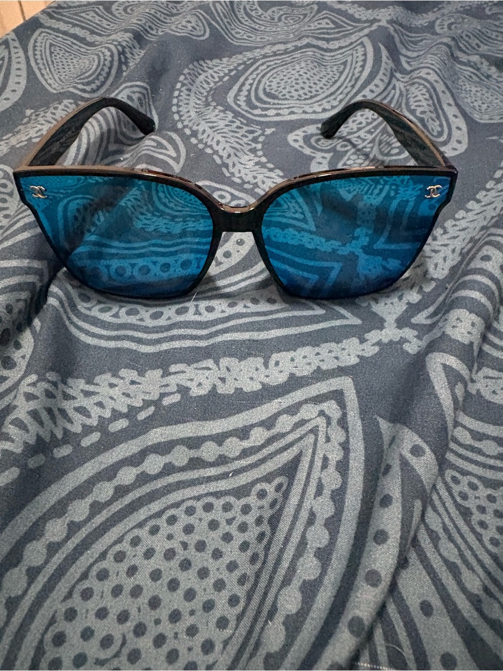Blue Lens Cat-Eye Sunglasses